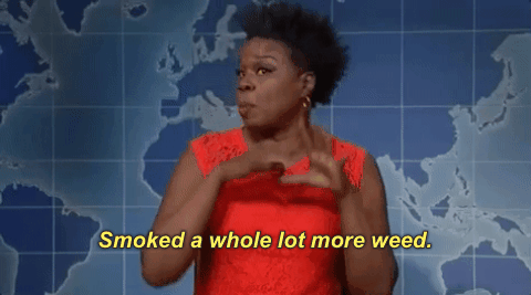 leslie jones smoked a whole lot more weed GIF by Saturday Night Live