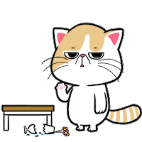 Angry Cat Sticker by Kcomics