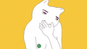 sawako_kabuki cat 2d animation vomit puke GIF