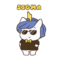 Lone Wolf Sigma Sticker by Brave Unicorn