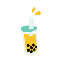 glow bubble tea Sticker by FaceTory