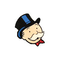richie rich monopoly Sticker by Eden Fine Art Gallery