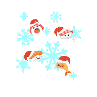 SpringSushi christmas sushi japanese food spring sushi Sticker