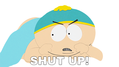 Eric Cartman Shut Up Sticker by South Park