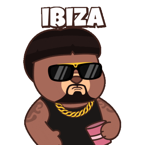 Clubbing Teddy Bear Sticker by BEARISH