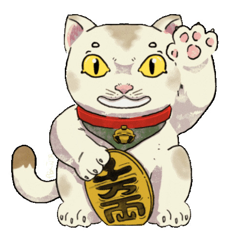 Cat Good Luck Sticker