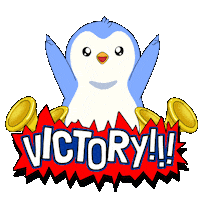 Penguin Win Sticker by Pudgy Penguins