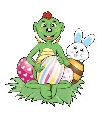 Easter Dino Sticker by SchlossThurn