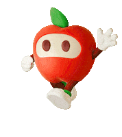 Apple Eating Sticker by elbe-obst