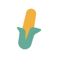 Corn On The Cob Plant Sticker by designstripe