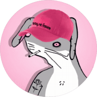 soyrefisura pink rabbit circle rosa Sticker