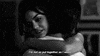 sad black and white GIF