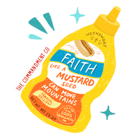 thecommandmentco faith mountains mustard tcco Sticker