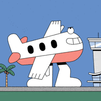 Airplane Flying GIF by Dan Woodger