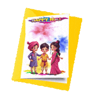 Boys Girls Happy Holi Sticker