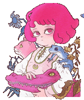 Art Girl Sticker by ennui cat