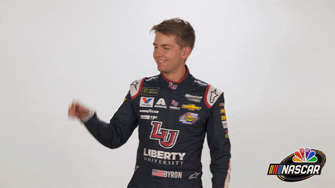 byron winning GIF by NASCAR on NBC
