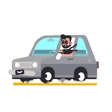 Car Driving Sticker by Moy Agüero