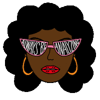 Judging Black Girl Sticker by Giflytics