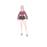 Anime Girl Mmd Sticker