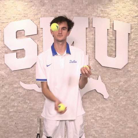 Mens Tennis GIF by SMU Mustangs