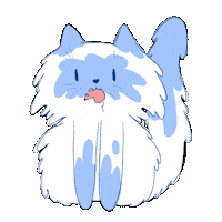 LaPageDeCam cat kawaii blue chat Sticker