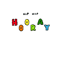 yay congratulations hooray hip hip Sticker