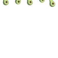 bamberino fruit falling avocado raining Sticker