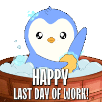 Last Day Of Work Weekend Sticker by Pudgy Penguins