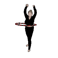 Hoops Hulla Hoop Sticker by Andrea Voss