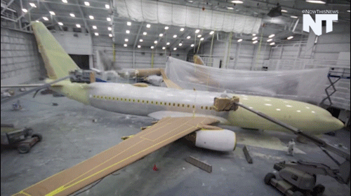 boeing 737 art GIF by NowThis 