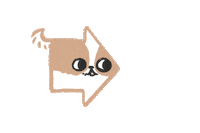 chuchuchuzzz dog arrow point pointing Sticker