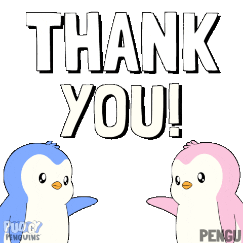 Thank You So Much Sticker by Pudgy Penguins