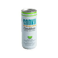 sodkacaribbeanhardseltzer caribbean lime gluten free hard seltzer Sticker