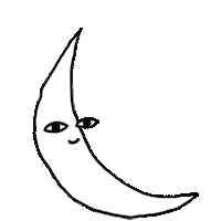 Night Moon Sticker by Kochstrasse™