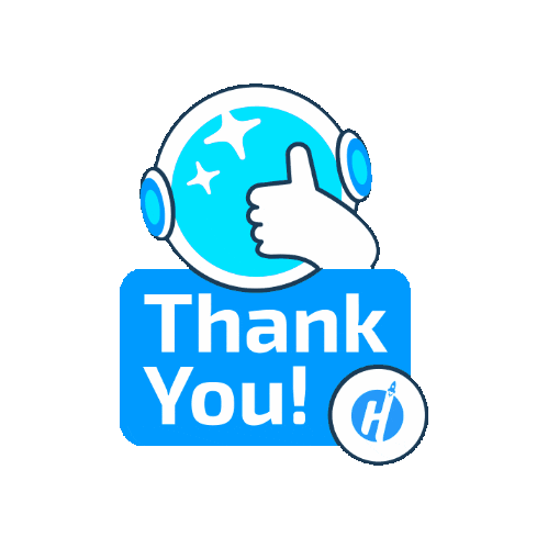 Thanks Thank You Sticker by Hodlnaut