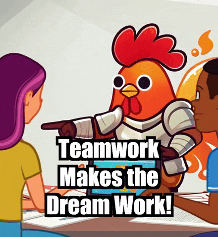 Teamwork Makes The Dream Work Group GIF by Zorooster