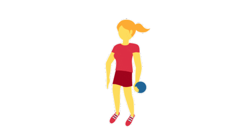 Woman Throwing Sticker by EmojiVid
