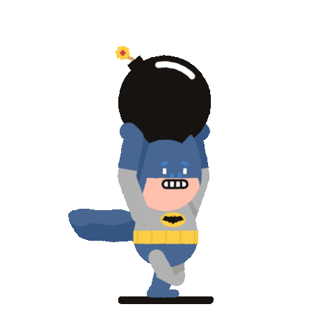 batman running Sticker by Alberto Pozo
