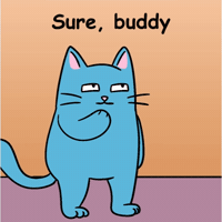 Blue Cat Whatever GIF