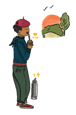 Man Sparkle Sticker by Yerba Mate Argentina