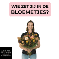 Artofflower bloemen the art of flower zeg het met bloemen art of flower bloembinderij Sticker