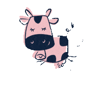 Purple Cow Sticker by Mum and you