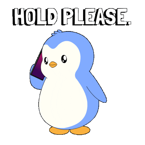 Wait A Second Be Right Back Sticker by Pudgy Penguins
