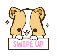 Dog Swipe Up Sticker by corgiyolk