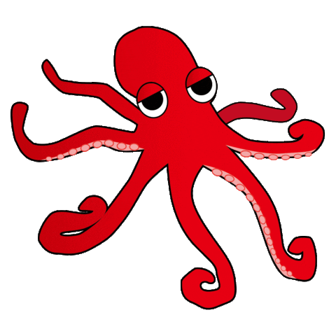 Octopus Squid Sticker by harimitsu
