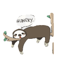 hungry sloth STICKER by imoji