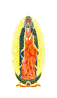 Our Lady Of Guadalupe Design Sticker by tuttiSanti