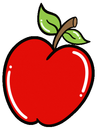 Apple Fruit Sticker by Natalie Michelle Watson
