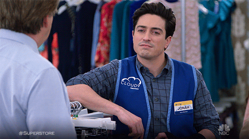 superstore raised eyebrows GIF by NBC